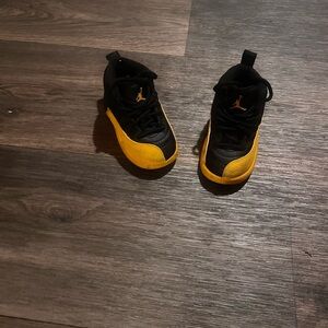 Jordan Black and Yellow Basketball Sneakers